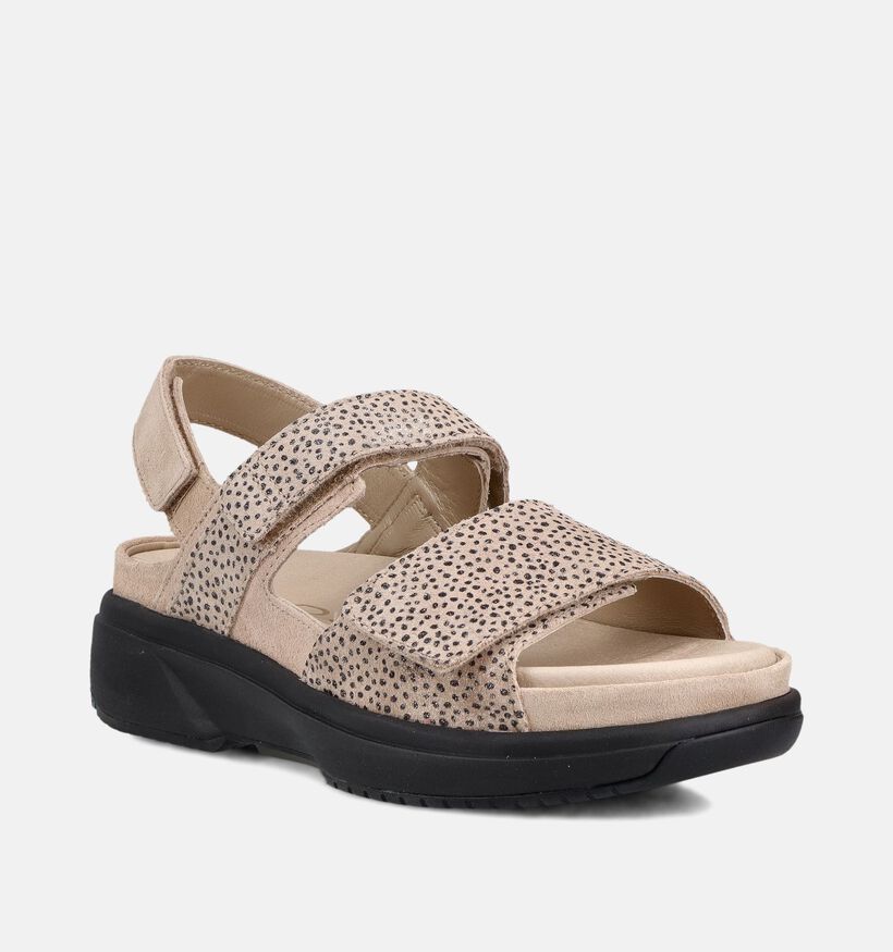 Xsensible Aruba Sandales en Beige/Noir pour femmes (373012) - pour semelles orthop&eacute;diques