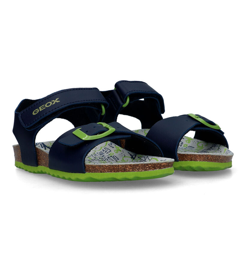 Geox Ghita Sandales en Bleu en simili cuir (326597)