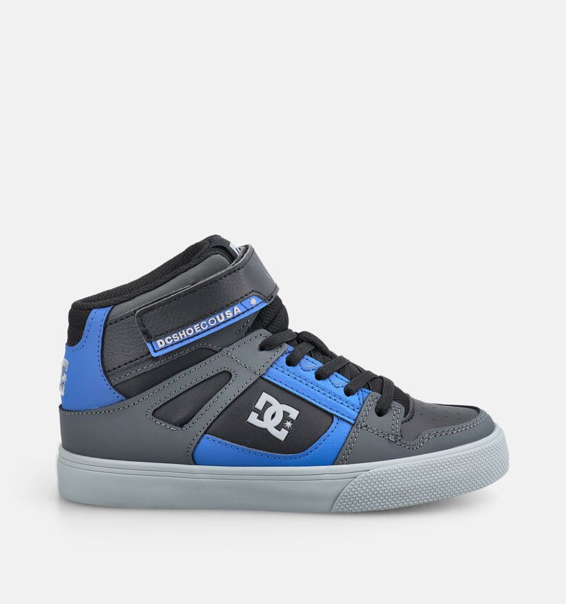 DC Shoes Pure High Top Baskets montantes en Gris/Bleu pour gar&ccedil;ons (376203)