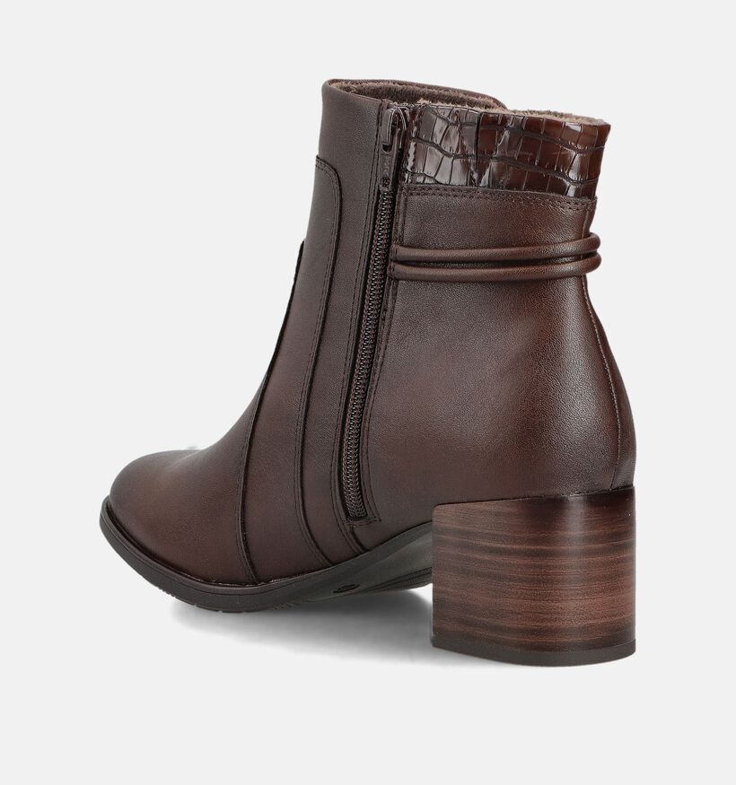 Jana Bottines à talons en Marron foncé pour femmes (362902) - pour semelles orthopédiques