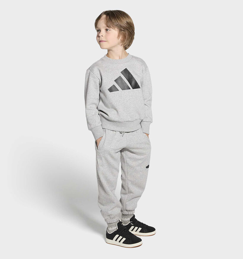 adidas Grand Court Baskets basses en Noir pour gar&ccedil;ons (372766) - pour semelles orthop&eacute;diques