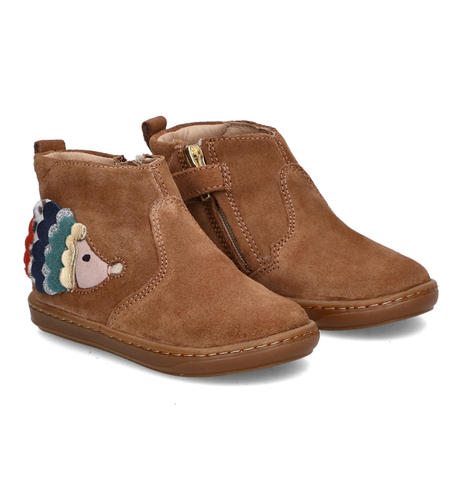 Shoo Pom Bouba Niglo Cognac Hoge Schoenen Meisjes Babyschoenen Online op TORFS.BE