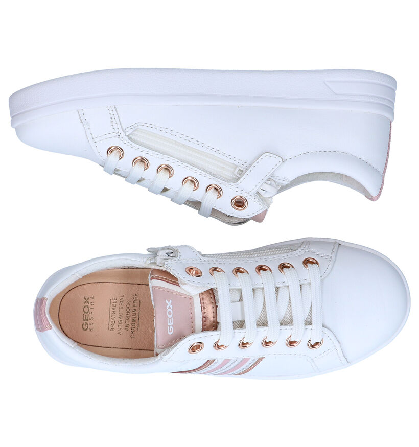 Geox Dj Rock Chaussures à lacets en Blanc en cuir (286925)