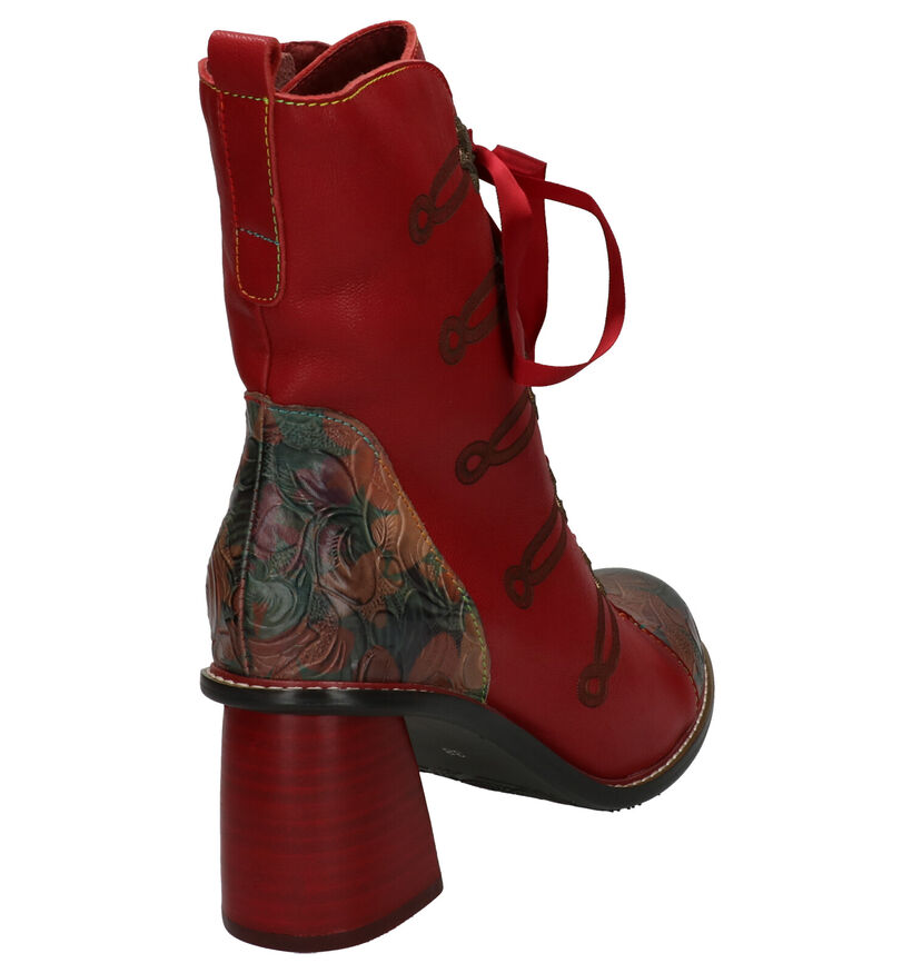 Laura Vita Bottes en Rouge en cuir (261497)