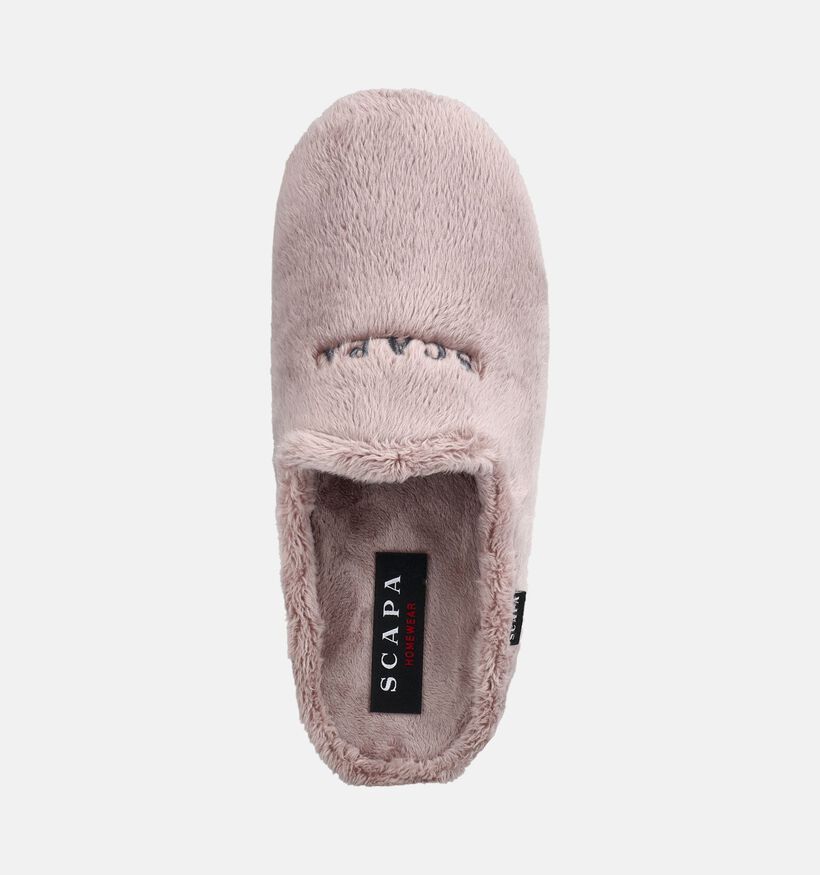 Scapa Taupe Open Pantoffels voor dames (380859) - geschikt voor steunzolen
