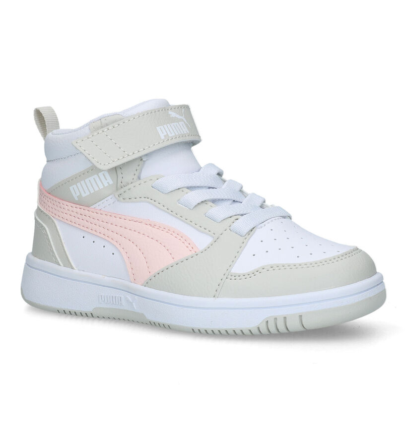 Puma Rebound V6 Baskets en Blanc pour filles (326483)