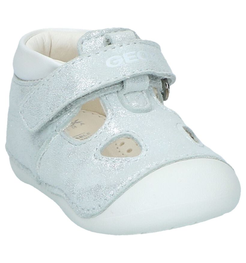 Geox Chaussons pour bébé en Argent en nubuck (237956)