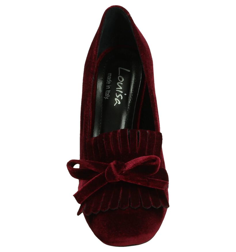 Louisa Bordeaux High Heel Pump in velours (199233)