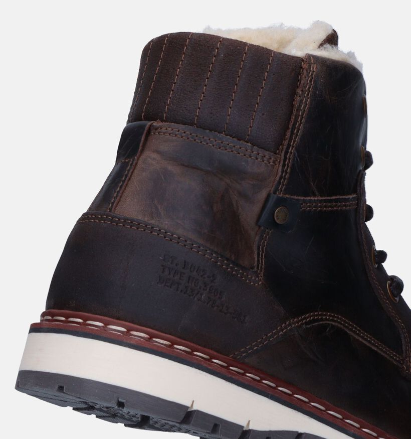 Bullboxer Bruine Bottines voor heren (328891) - geschikt voor steunzolen