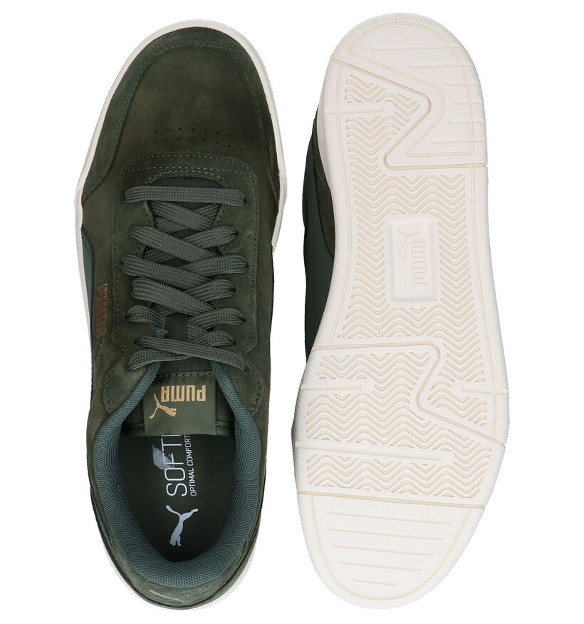 Puma Caracal Kaki Sneakers in leer (276736)