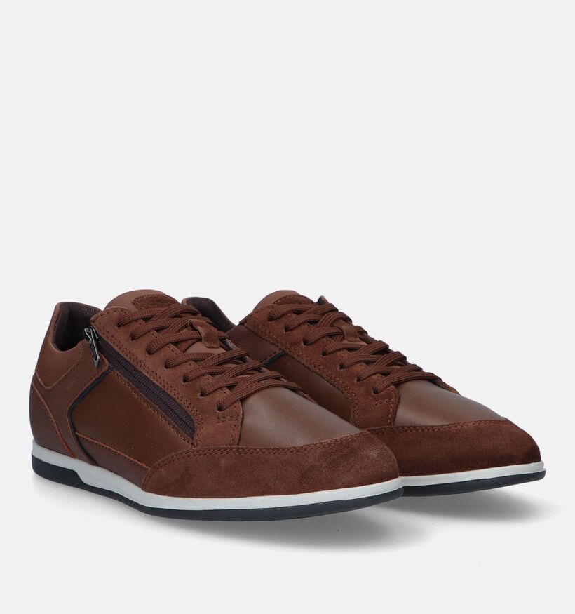 Geox Renan Cognac Veterschoenen voor heren (328359) - geschikt voor steunzolen