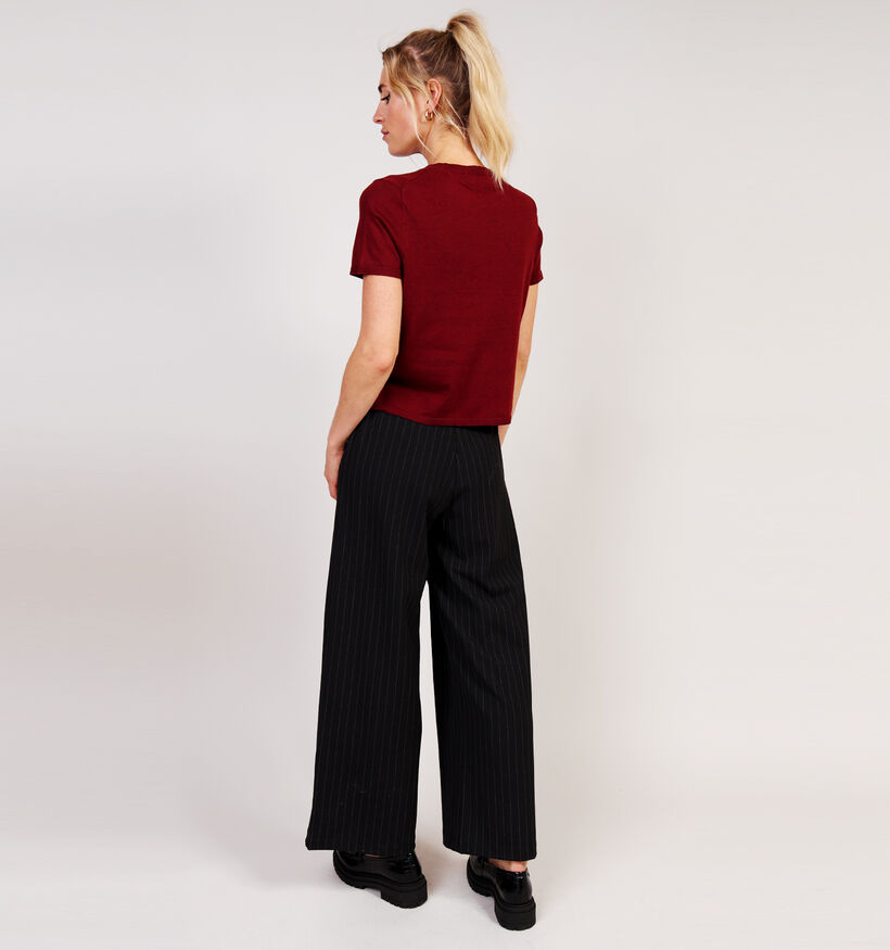 JDY Bodil Knit T-shirt en Bordeaux pour femmes (359946)