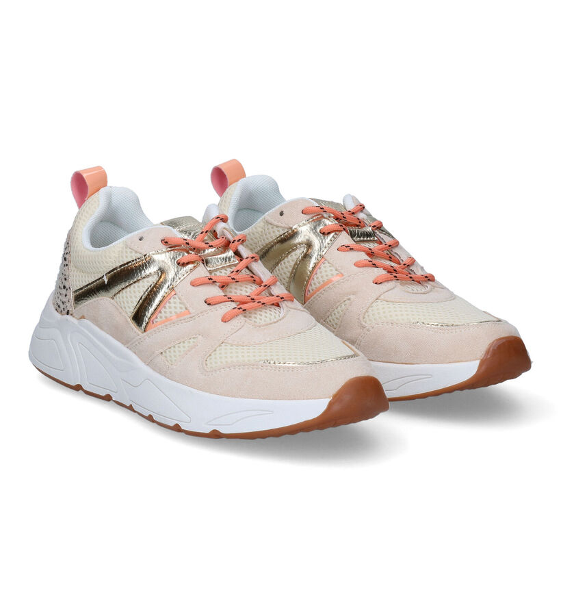 Poelman Beige Sneakers voor dames (303344)