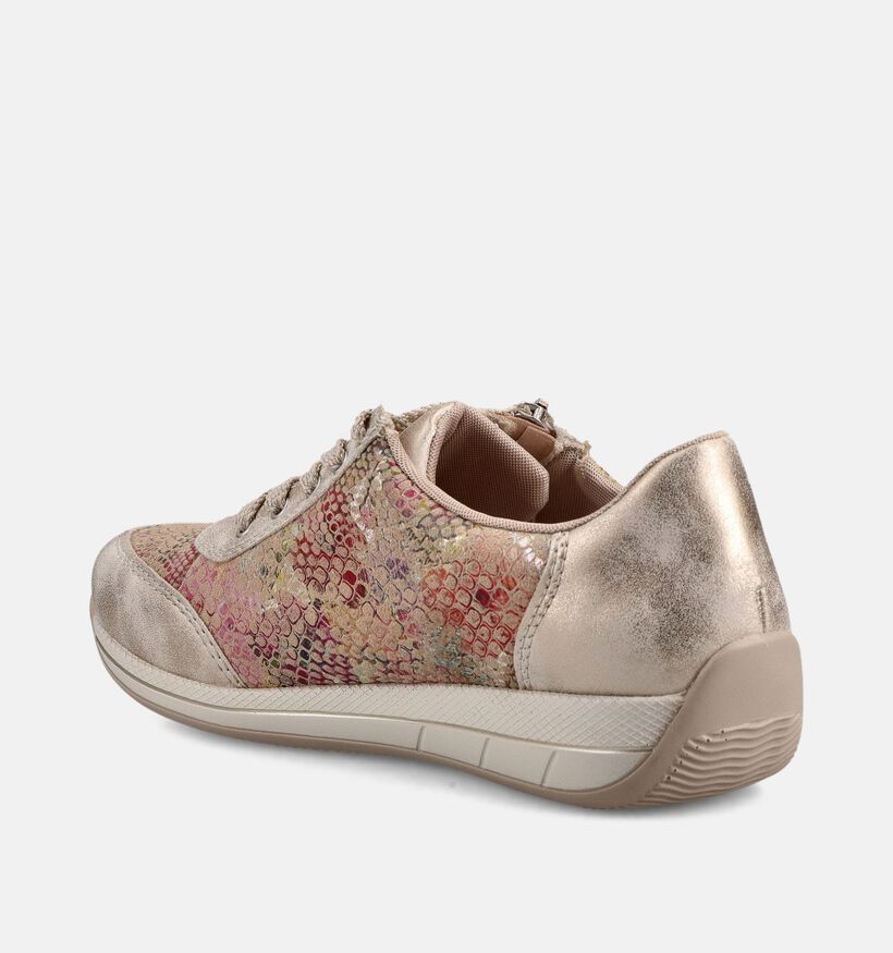 Rieker Baskets habill&eacute;es en Or pour femmes (367724) - pour semelles orthop&eacute;diques