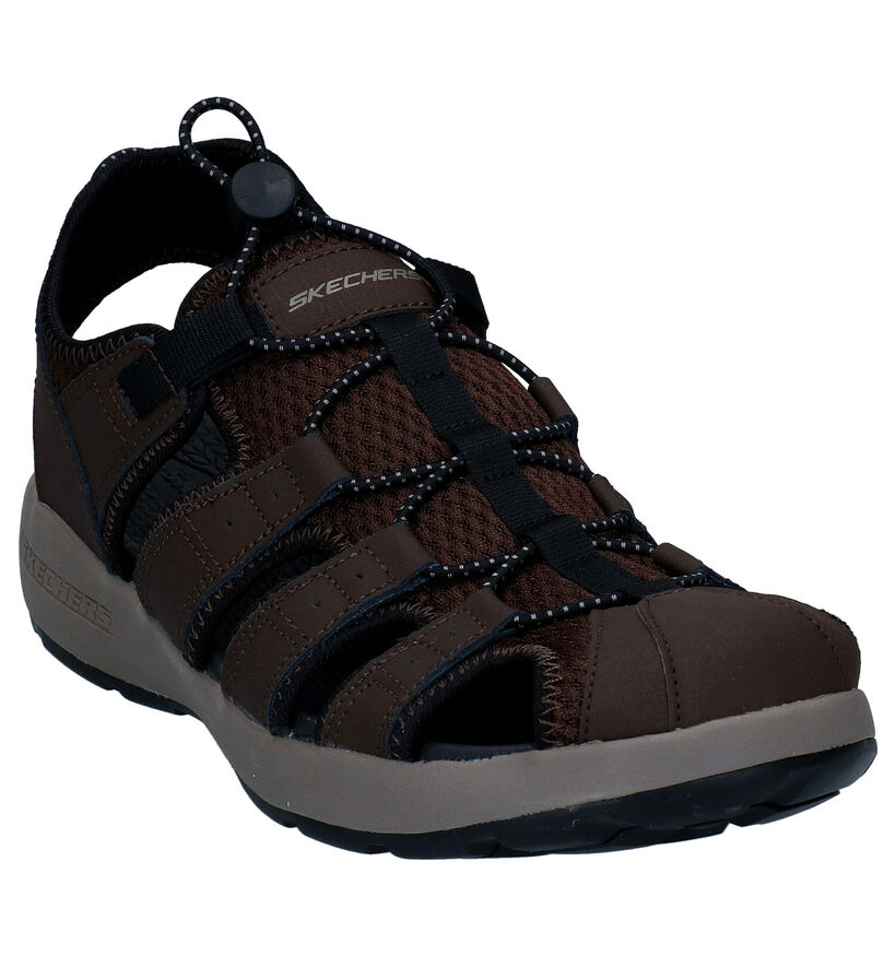 Skechers Melbo Journey Zwarte Sandalen in kunstleer (292228)