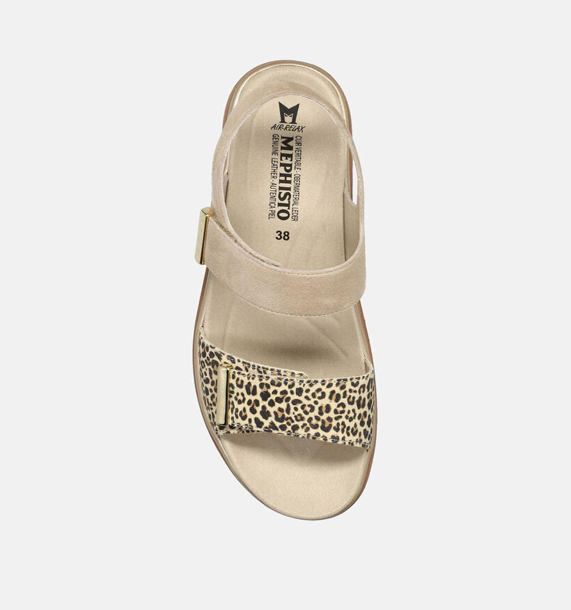 Mephisto Dominica Sandales avec talon compensé en Beige pour femmes (354261)