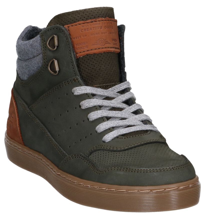 Bullboxer Chaussures hautes en Vert kaki en textile (256253)