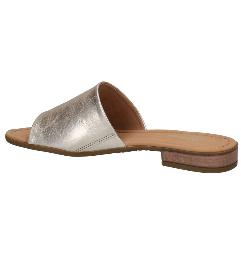 Comfort Nu-pieds plates en Or en cuir (287782)