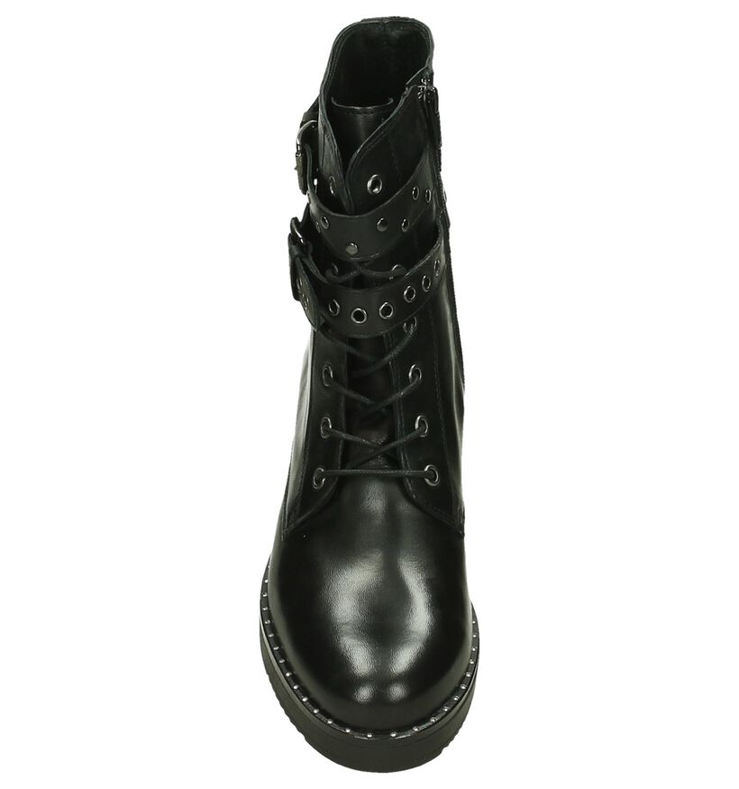 Via Roma Bottines en Noir en cuir (203606)
