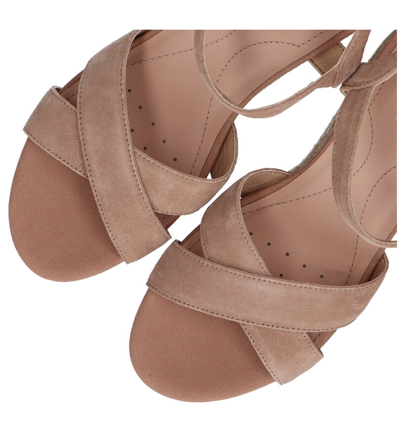 Geox Ischia Corda Beige Sandalen in nubuck (291685)