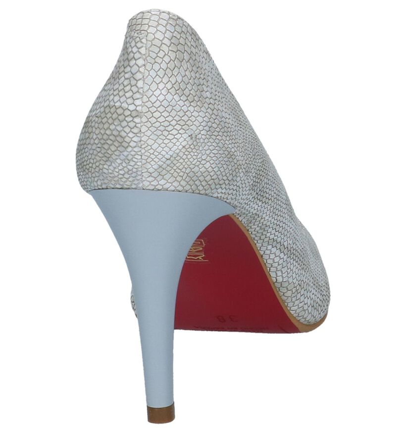 Grijze Pumps met Slangenprint Giulia , , pdp