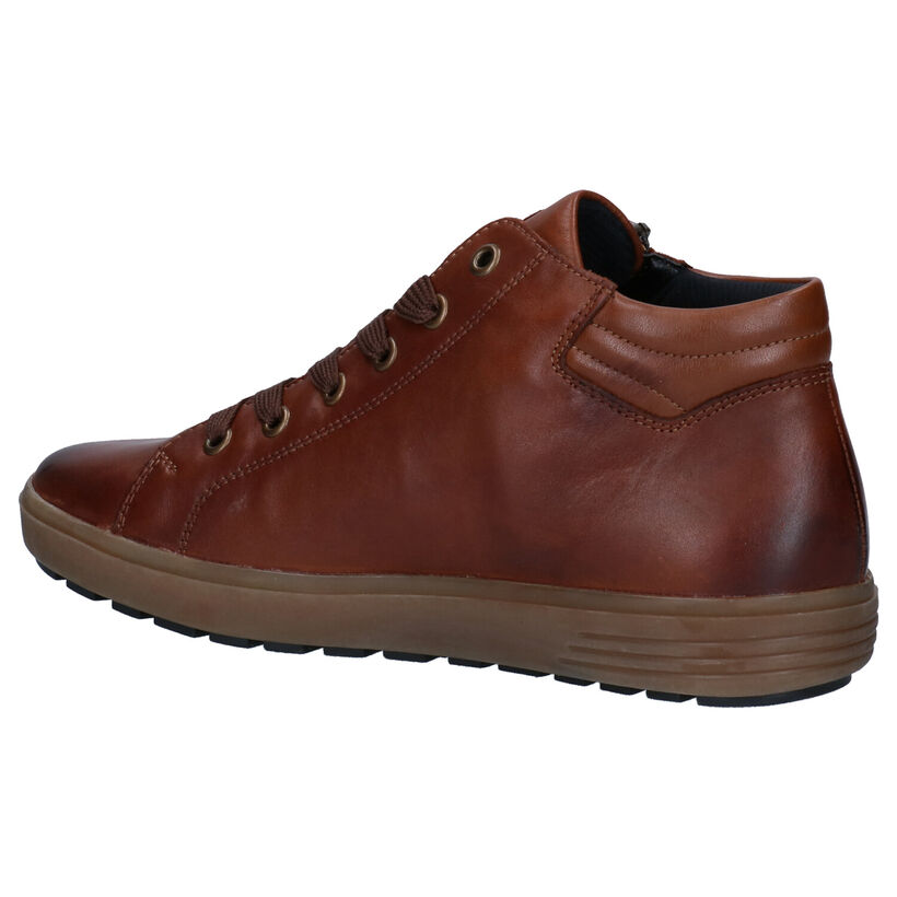 Remonte Cognac Hoge Sneakers in leer (294014)