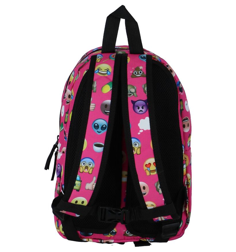 Fuchsia Roze Kinderrugzak Miss Lulu Emoji Backpack in stof (236144)