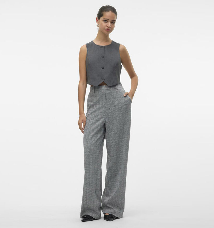 Vero Moda Silva Pantalon large en Gris L34 pour femmes (349083)