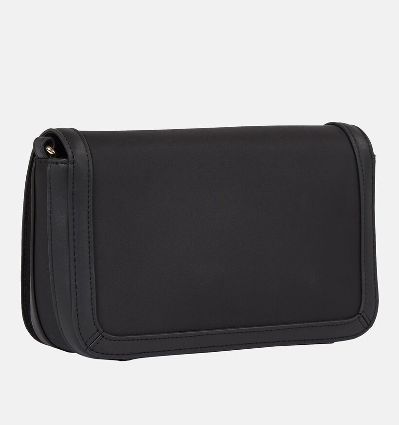Tommy Hilfiger Essential S Flap Sac porté croisé en Noir pour femmes (343595)