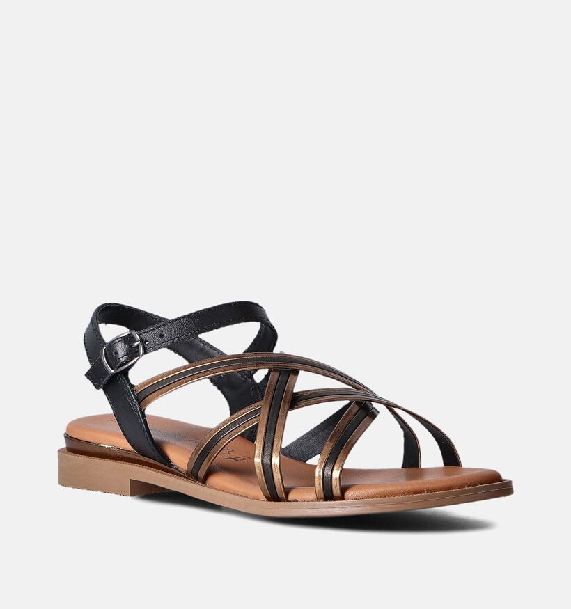 Tamaris Zwarte Platte Sandalen voor dames (354351)