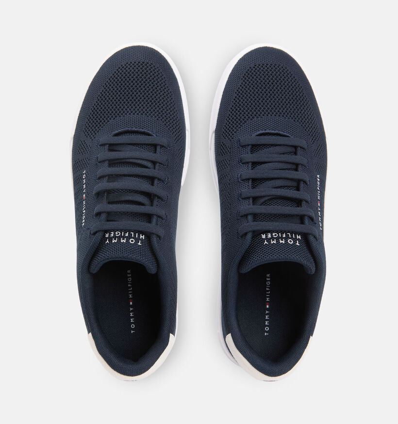 Tommy Hilfiger Court Knit Chaussures &agrave; lacets en Bleu fonc&eacute; pour hommes (368631) - pour semelles orthop&eacute;diques