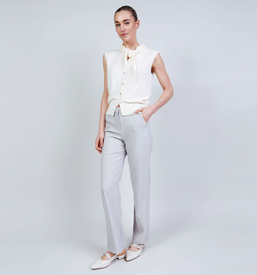 Orfeo Nalani Ecru Mouwloze Cardigan voor dames (371938)