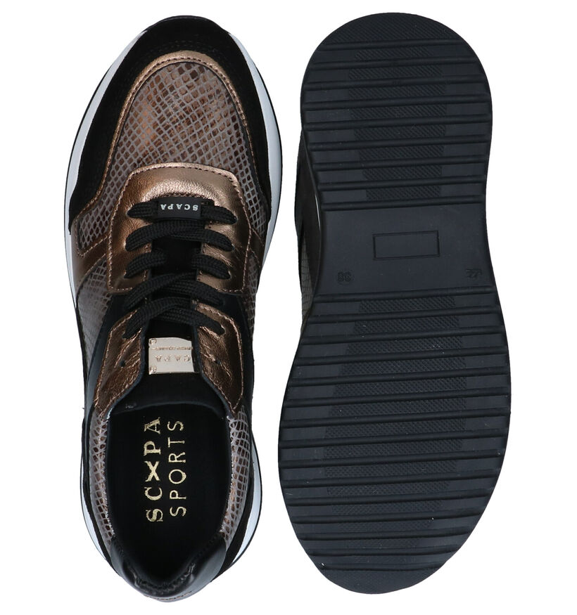 Scapa Chaussures à lacets en Noir en cuir (281243)