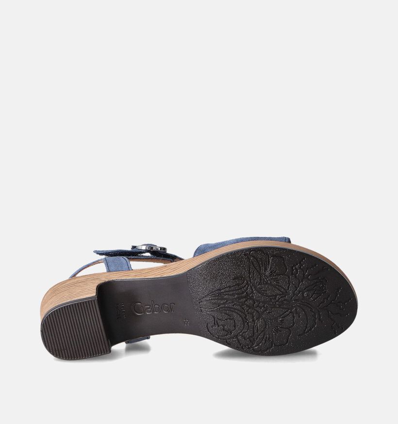 Gabor Blauwe Sandalen met blokhak voor dames (355111)