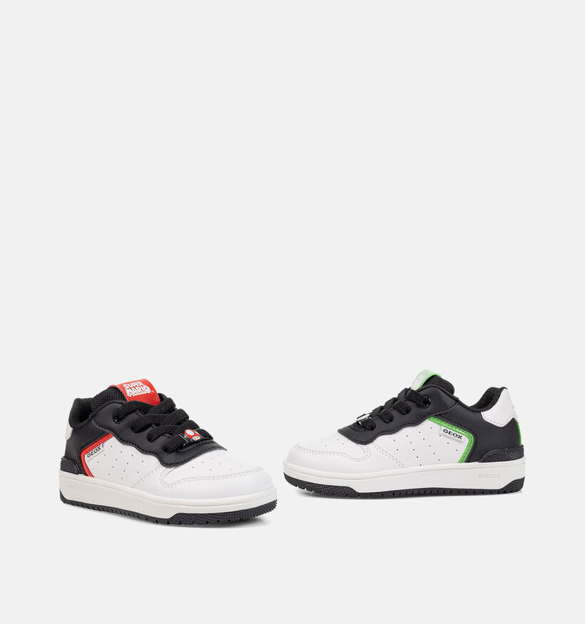 Geox Washiba Chaussures à Lacets en Blanc pour garçons (351658) - pour semelles orthopédiques