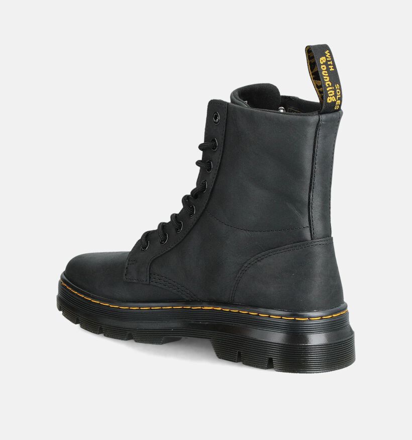 Dr. Martens Combs Boots &agrave; lacets en Noir pour hommes (378037) - pour semelles orthop&eacute;diques