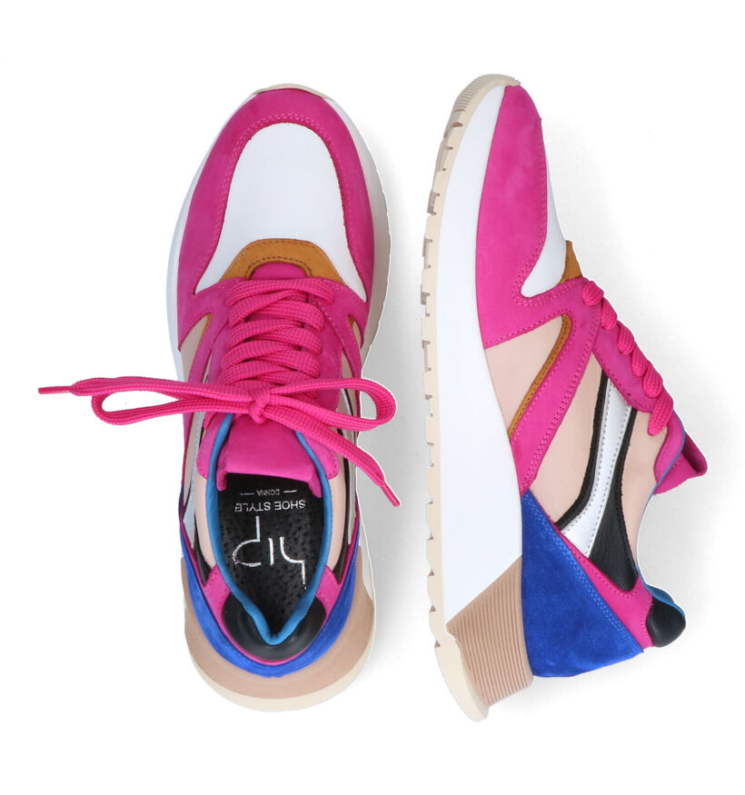 Hip Baskets casual en Rose fuchsia en cuir (316786)