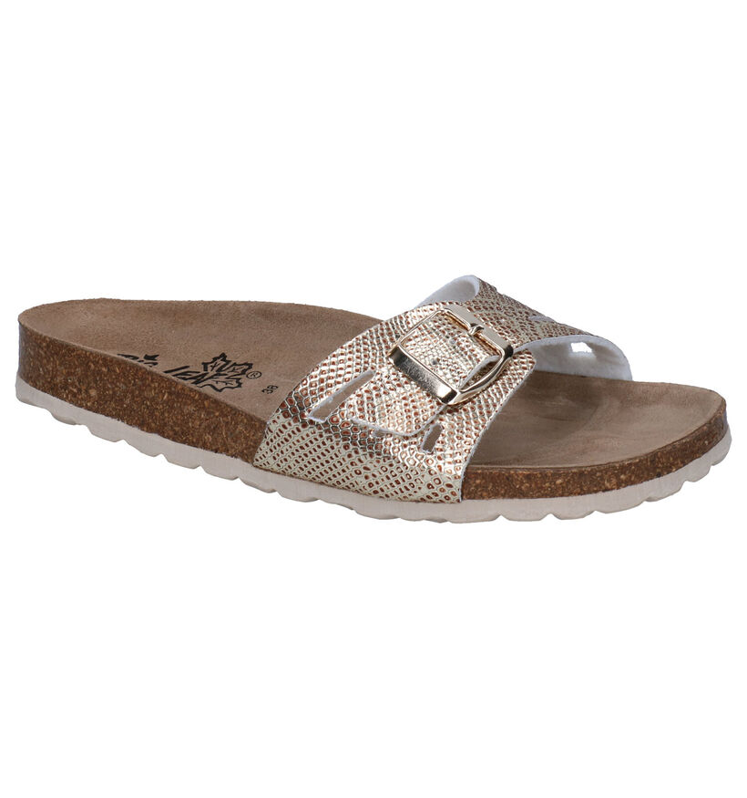 Big Leaf Gouden Slippers in stof (292596)