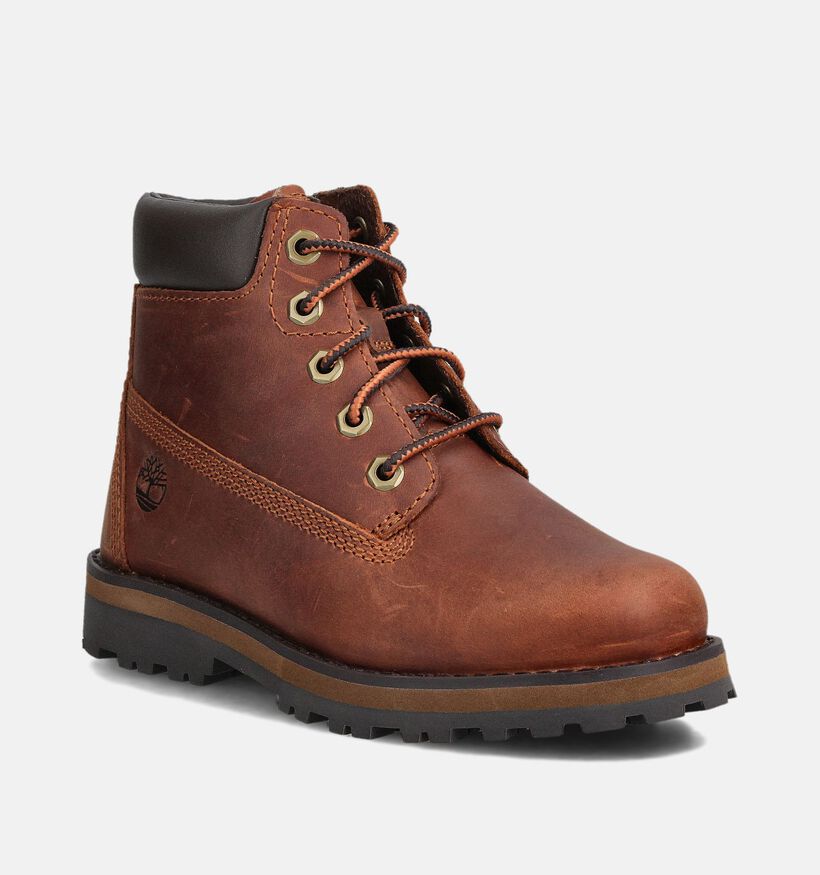 Timberland Courma Kid 6 Inch Boots &agrave; lacets en Brun pour gar&ccedil;ons, filles (377423) - pour semelles orthop&eacute;diques