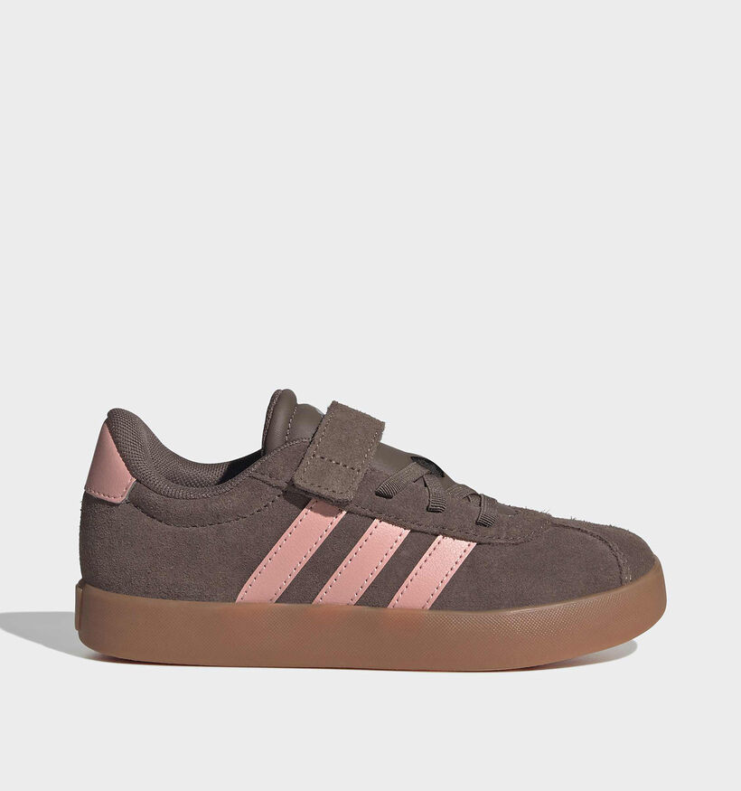 adidas VL Court 3.0 Bruine/Roze Sneakers voor meisjes (380627)