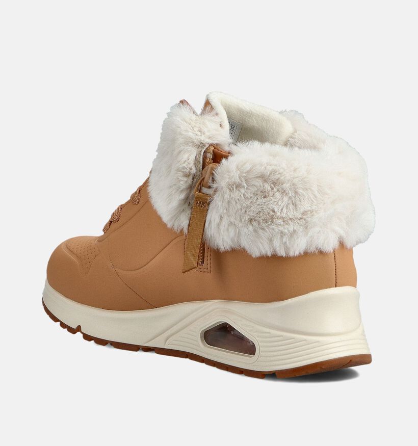 Skechers Uno Gen1 Cognac Hoge Sneakers voor jongens, meisjes (361096)