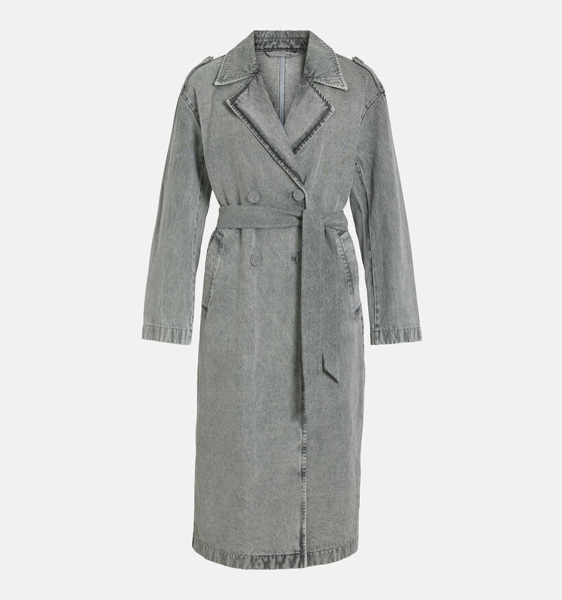 Vila Ci Manteau long en jeans en Gris pour femmes (353002)