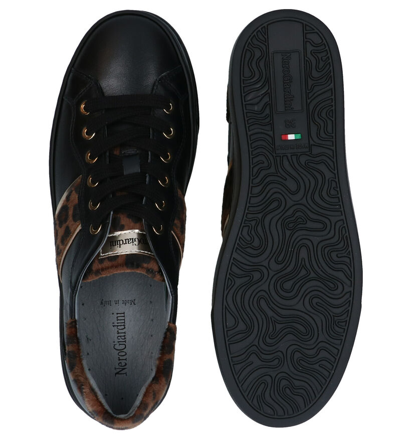NeroGiardini Zwarte Veterschoenen voor dames (278971) - geschikt voor steunzolen