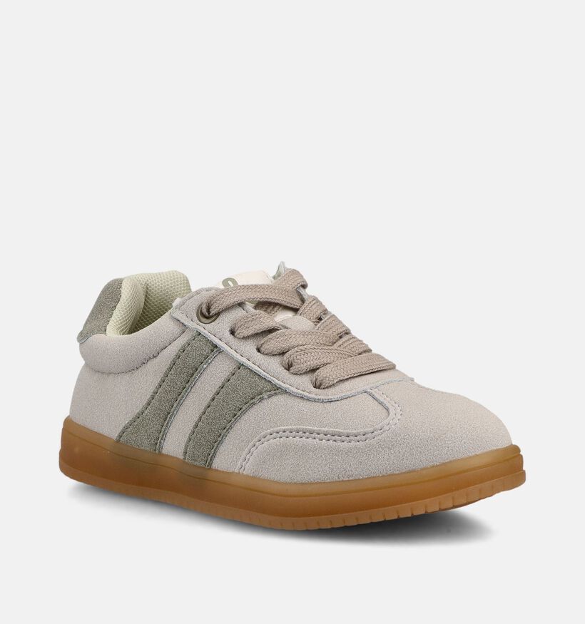 Milo & Mila Lichtgrijze Sneakers voor jongens, meisjes (372019) - geschikt voor steunzolen