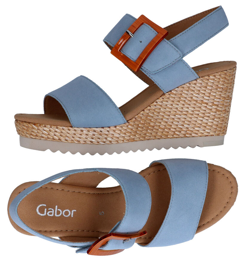 Gabor Blauwe Sandalen in nubuck (287798)