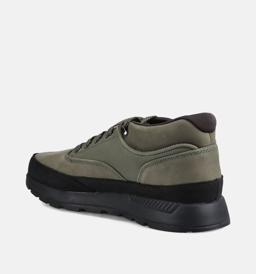 Timberland Euro Grid Baskets Mid en Vert/Noir pour hommes (378145) - pour semelles orthop&eacute;diques
