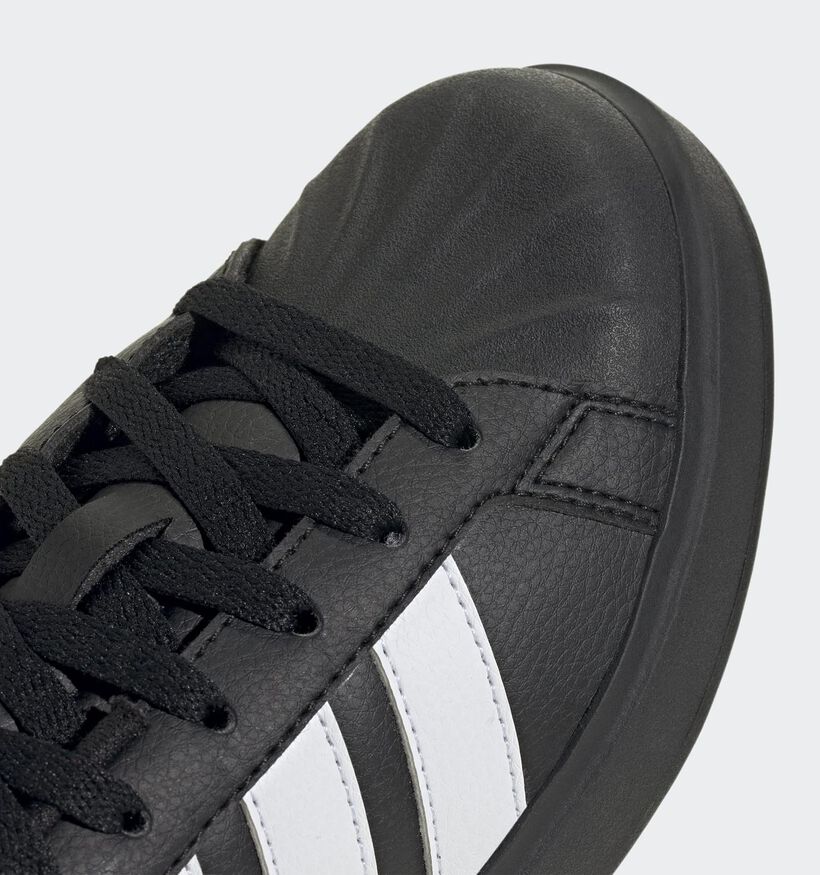 Adidas Streettalk J Baskets basses en Noir pour gar&ccedil;ons (372695) - pour semelles orthop&eacute;diques
