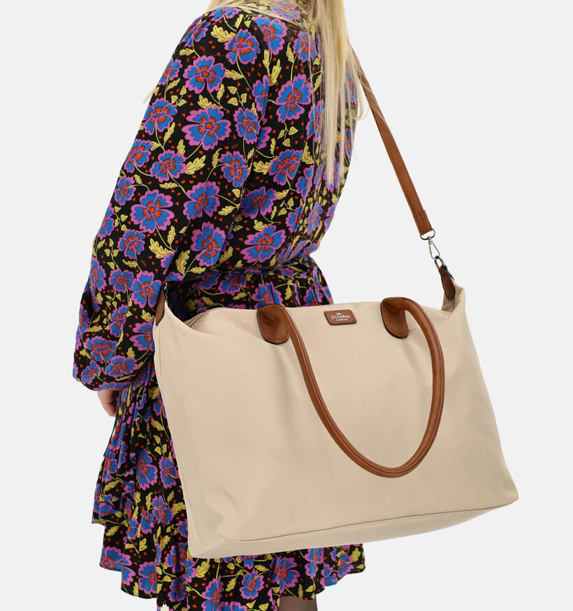 Charm London Lichtbeige/Cognac Shoppertas voor dames (374397)