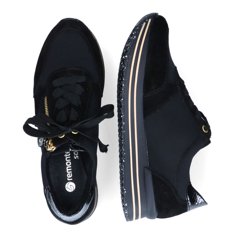 Remonte Zwarte sneakers in nubuck (312329)