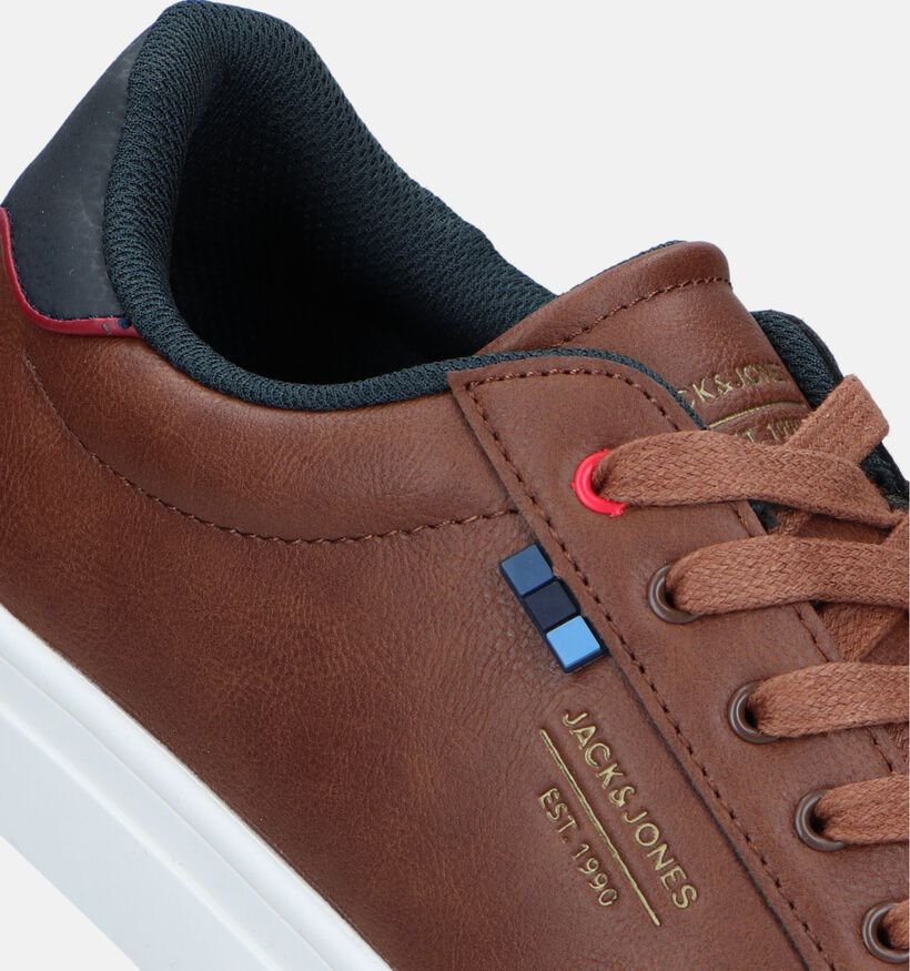 Jack & Jones Bale PU Chaussures à lacets en Cognac pour hommes (337926) - pour semelles orthopédiques